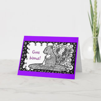 Francés: Te amas, mamá - tarjeta de saludo