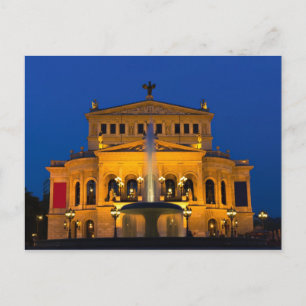 Fráncfort-Ópera con tarjeta postal giratoria