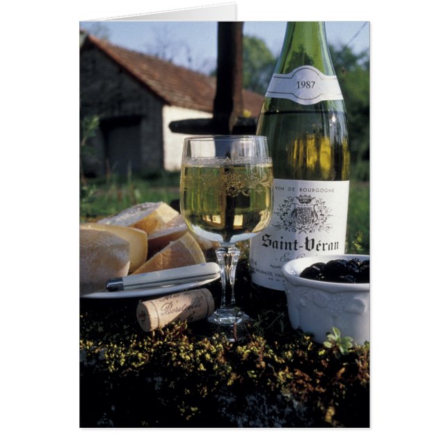 Francia, Borgoña, Chablis. Vino local y (Frente)