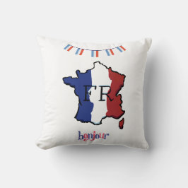 Francia - cojín con banderas francesas