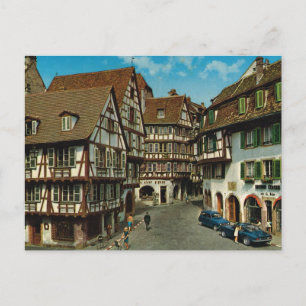 Francia, Colmar, Alsacia, postal retro