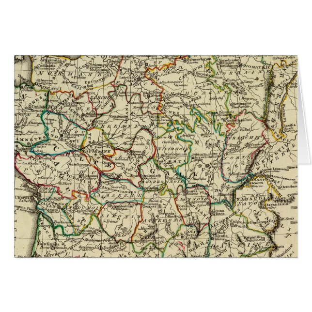 Francia con límites delineados (Anverso (Horizontal))