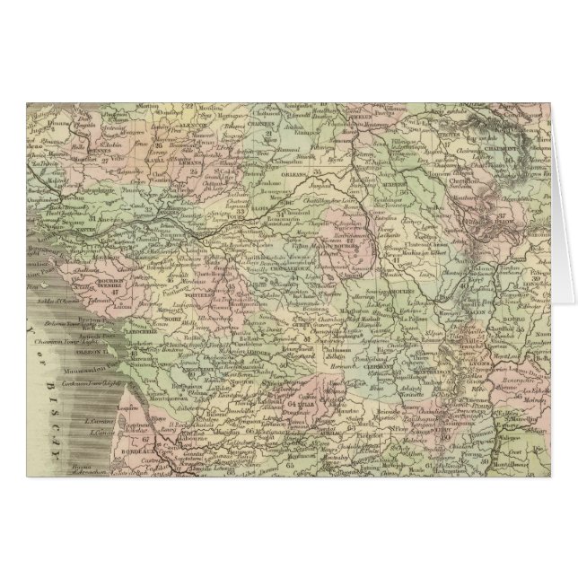 Francia en departamentos (Anverso (Horizontal))