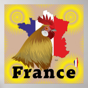 Francia, France, CÍA de fra póster