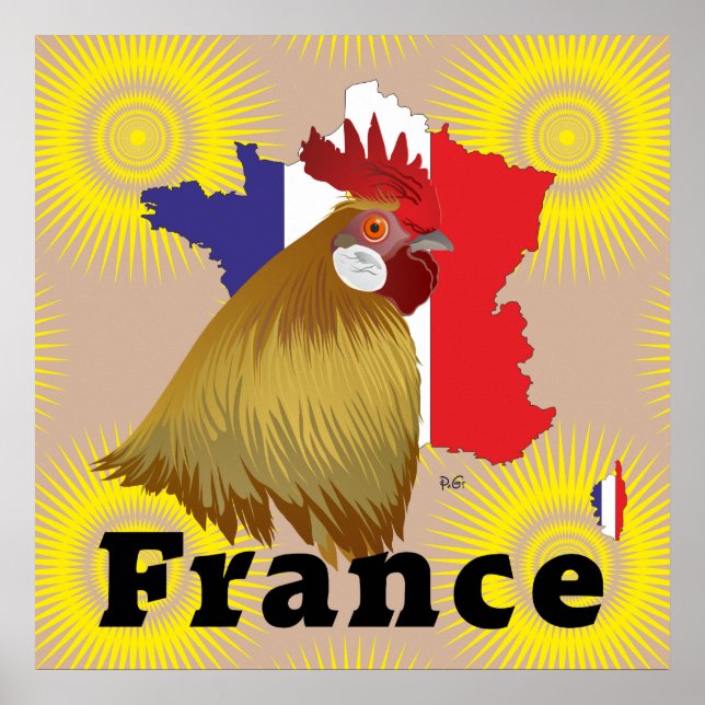 Francia, France, CÍA de fra póster (Frente)