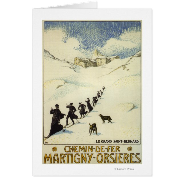 Francia: Monjes esquiando (Frente)