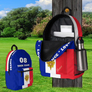 Francia patriótica, bolsa de equipo, nombre, bande