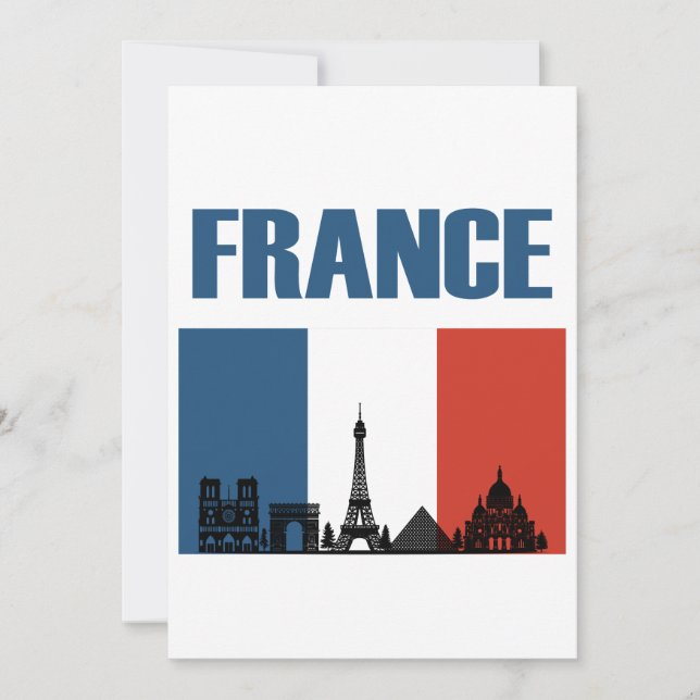 Francia Viaje - Bandera Francesa de la Línea Aérea (Anverso)