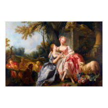Francois Boucher El Billet Dou rococo señoras arte