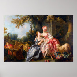 Francois Boucher El Billet Dou rococo señoras arte