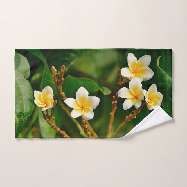 Frangipani amarillo (Toalla de mano)