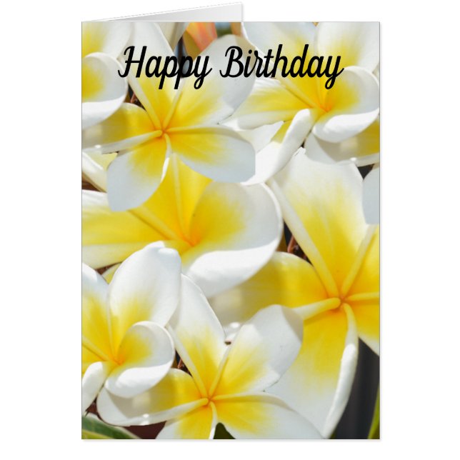 Frangipani Bouquet, tarjeta de cumpleaños (Frente)