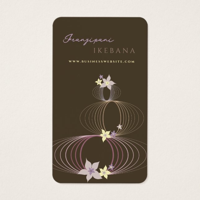 Frangipani Flores de Plumeria Moradas Ikebana Mini (Frente)