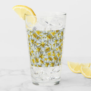 Frangipanis blancos tropicales, vidrio para beber
