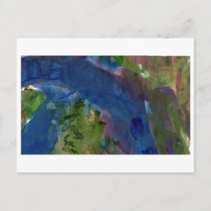franja de postal abstracta azul