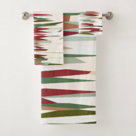 franjas abstractas verdes y rojas