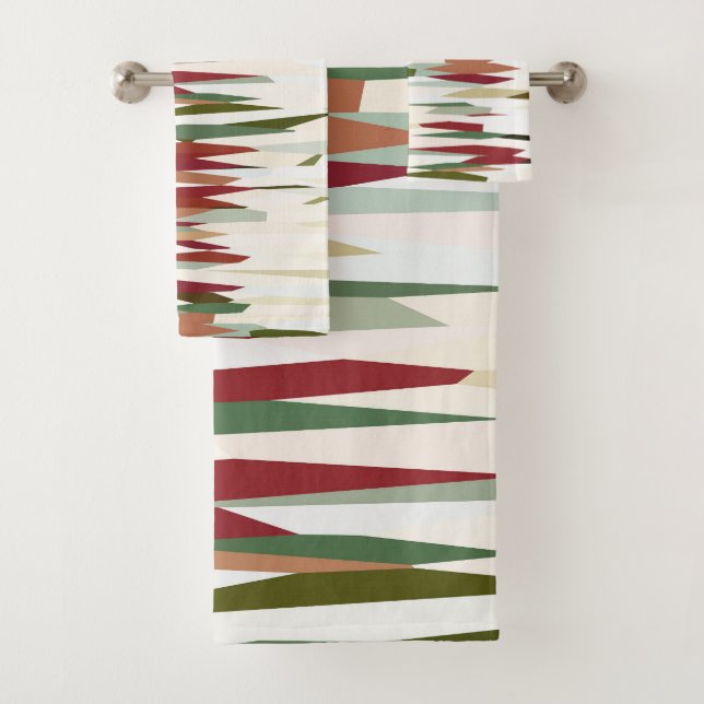 franjas abstractas verdes y rojas (In situ)