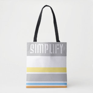 franjas frescas bolsa de tote simplificar el texto