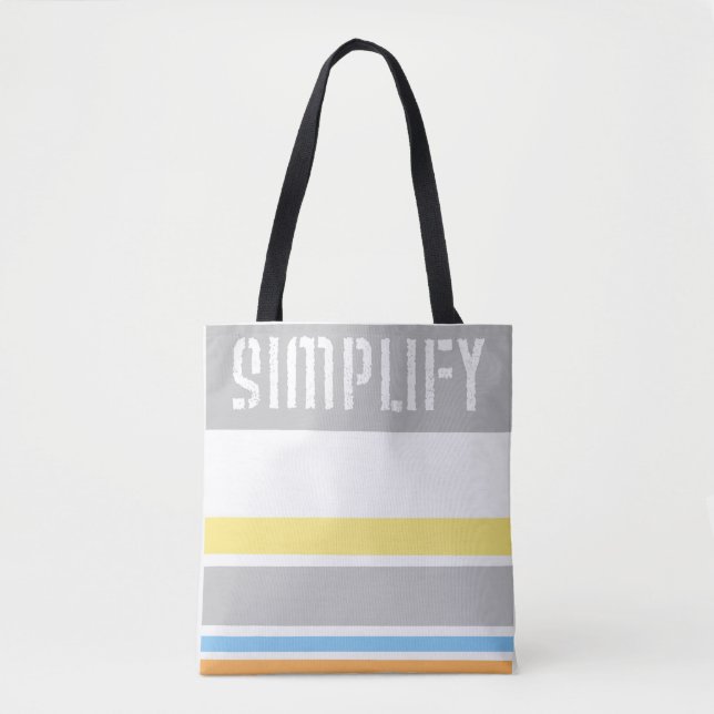 franjas frescas bolsa de tote simplificar el texto (Anverso)
