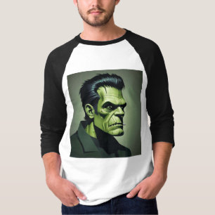 frankenstein camisa de manga de 3/4