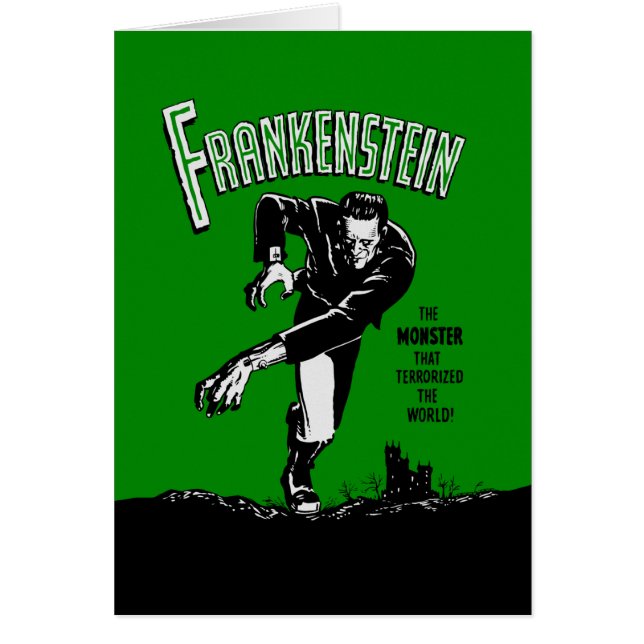 Frankenstein - Tarjeta de felicitación / Halloween (Frente)