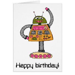 Frankie robot, naranja en blanco
