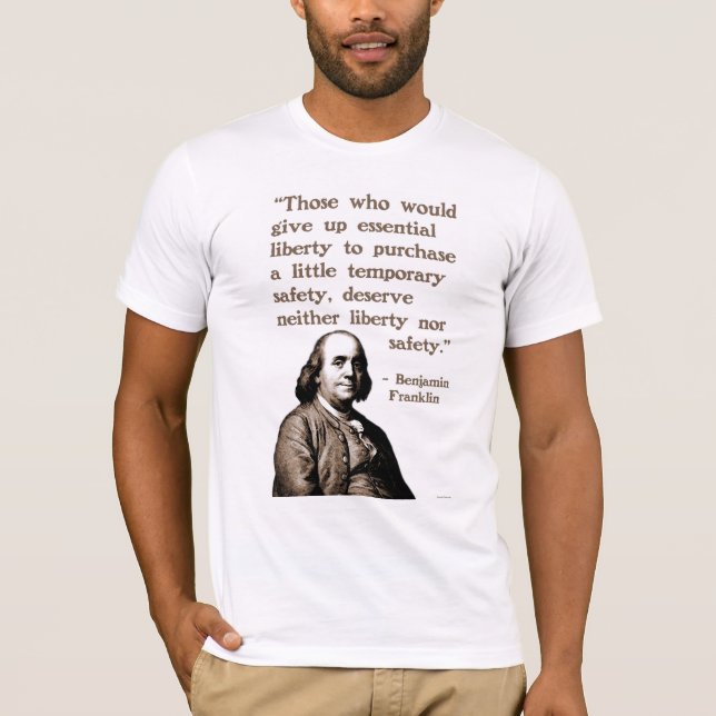 Franklin en la camiseta de la libertad y de la (Anverso)