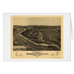 Franklin, mapa panorámico del NH - 1884
