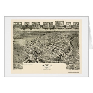 Franklin, mapa panorámico del VA - 1907