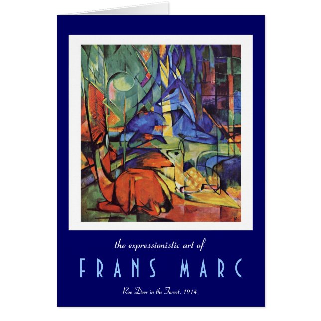 Franz Marc - ciervo de huevas en el expresionista (Frente)