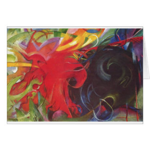 Franz Marc - el luchar forma rojo negro de 1914