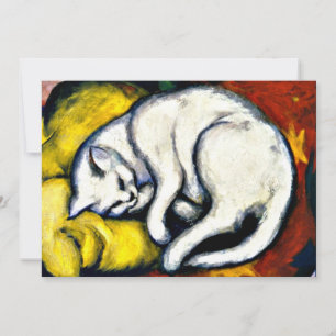 Franz Marc - Gato blanco. Pintura de Franz Marc de