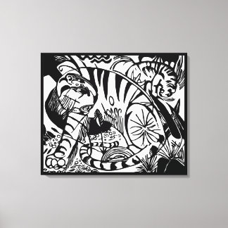 Franz Marc - Tigre negro y blanco - Arte abstracto