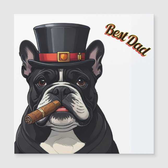 Französische Bulldogge French Bulldog Zigarre (Anverso)