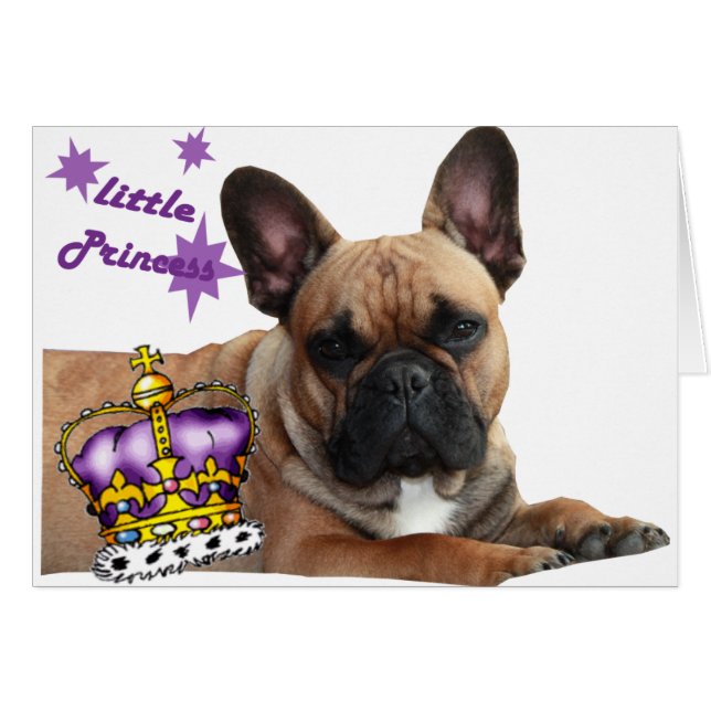Französische Bulldogge Karte (Anverso (Horizontal))