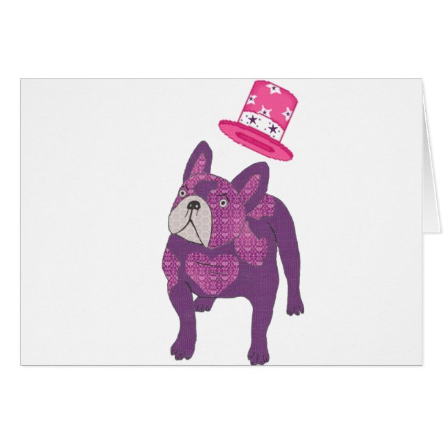 Französische Bulldogge mit Zylinder (Anverso (Horizontal))