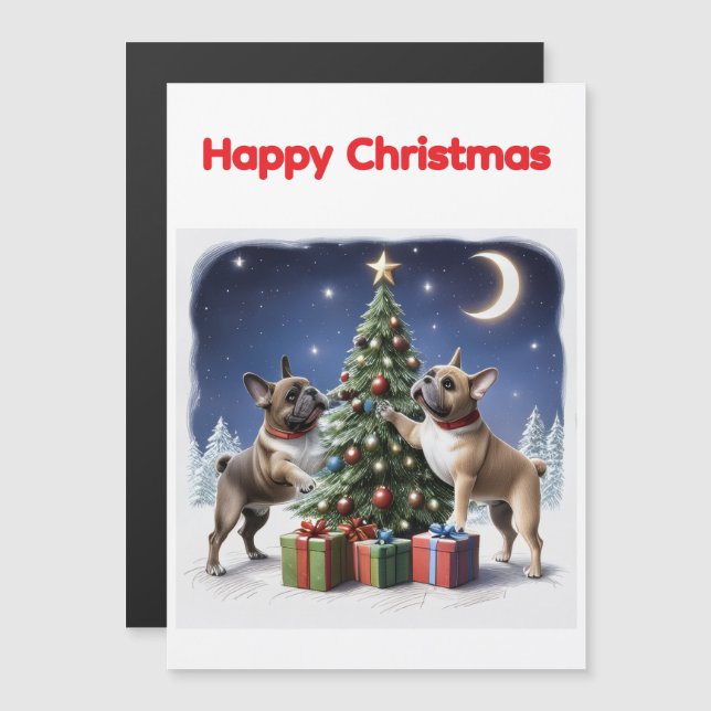 Französische Bulldogge Weihnachtsbaum Bulldog (Anverso/Reverso)
