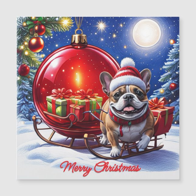 Französische Bulldogge Weihnachtskugel Weihnachten (Anverso)