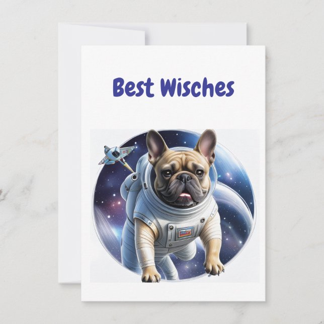 Französische Bulldogge Weltraum French Bulldog (Anverso)