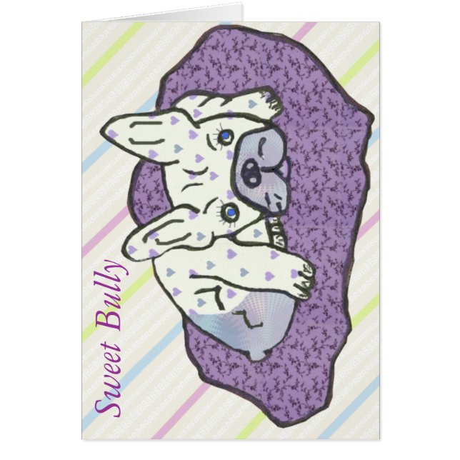 Französische Bulldoggen Grusskarte (Frente)