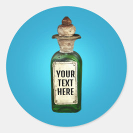 Frasco de época con etiqueta