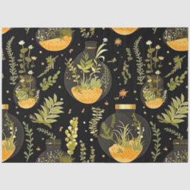 Frasco de frascos de vidrio de papel de tejidos de