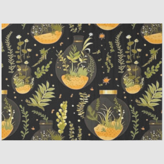 Frasco de frascos de vidrio de papel de tejidos de