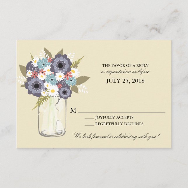 Frasco de Mason de Jardín Antiguo | RSVP (Anverso)