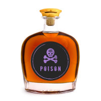 Frasco de veneno - Etiqueta de botella de alcohol