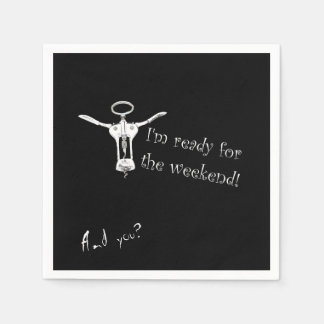 Frasco de vino Corkbolt Listo para la servilleta d