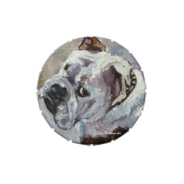 Frascos De Caramelos Lata del caramelo con el bulldog