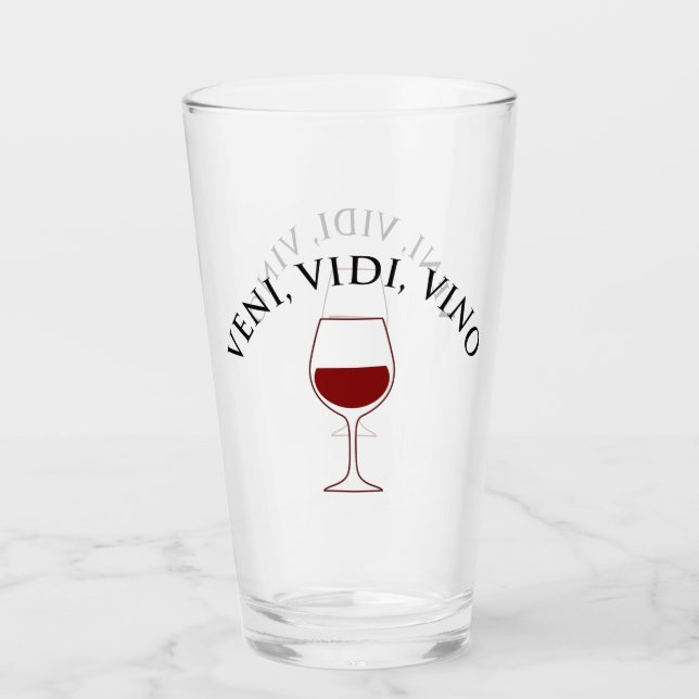 Frase latina Veni, Vidi, Vino Funny Wine Lover (Anverso)