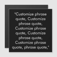 frase personalizar cita elegante imán blanco negro
