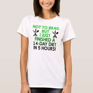 Frases divertidas de camisetas de dieta rápida